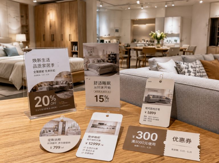 双滦区家具门店单页海报与吊牌